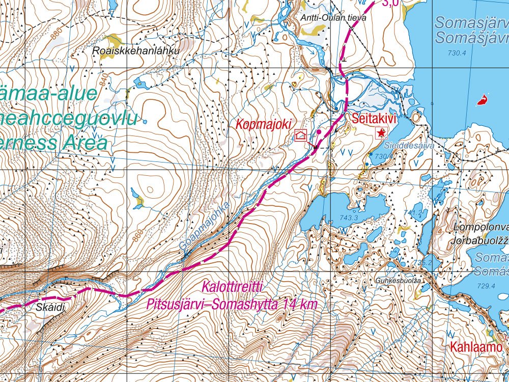 Karttakauppa Kilpisjärvi Pältsan 1:50 000 / 1:25 000  05