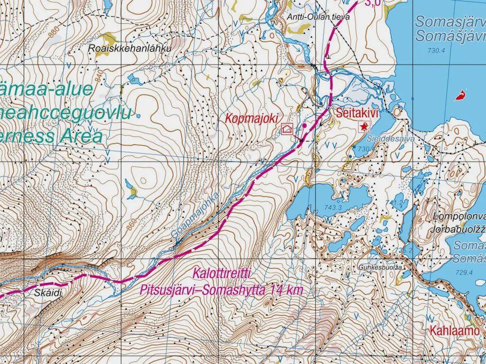 Karttakauppa Kilpisjärvi Pältsan 1:50 000 / 1:25 000 05