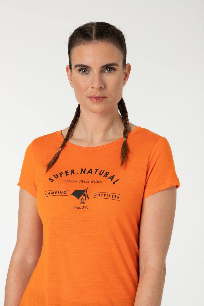 Supernatural Camping W Tee Oranssi 04