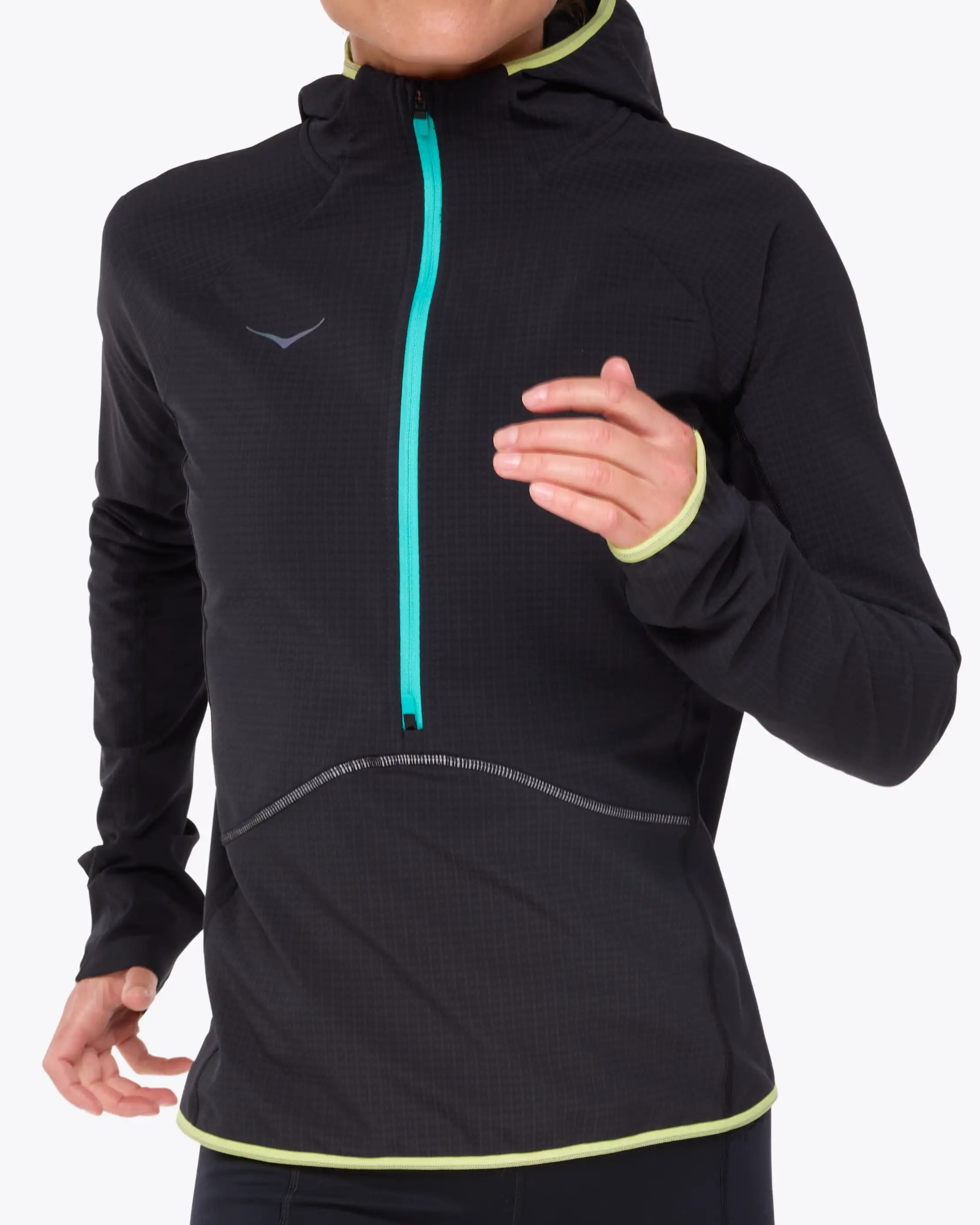 Hoka Women's Skyglow Half-Zip Black 04