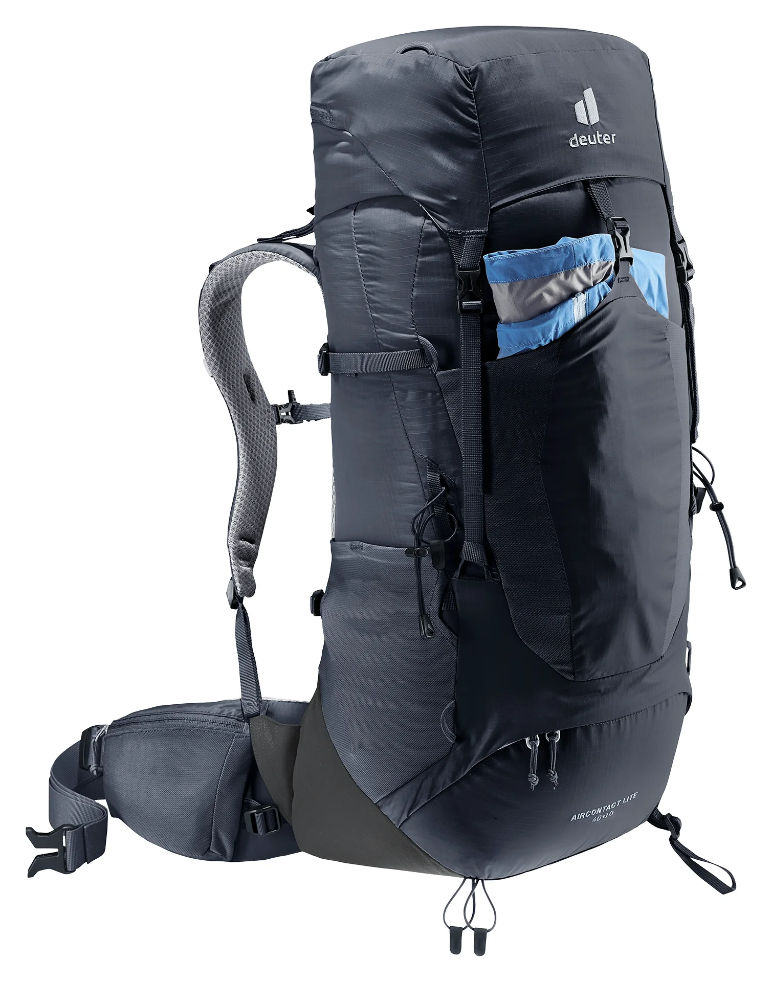 Deuter Aircontact Lite 40+10 Musta / Grafiitti 09