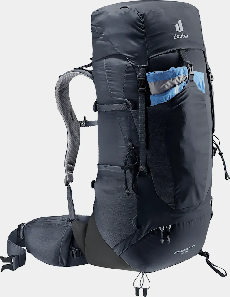 Deuter Aircontact Lite 40+10 Musta / Grafiitti 09