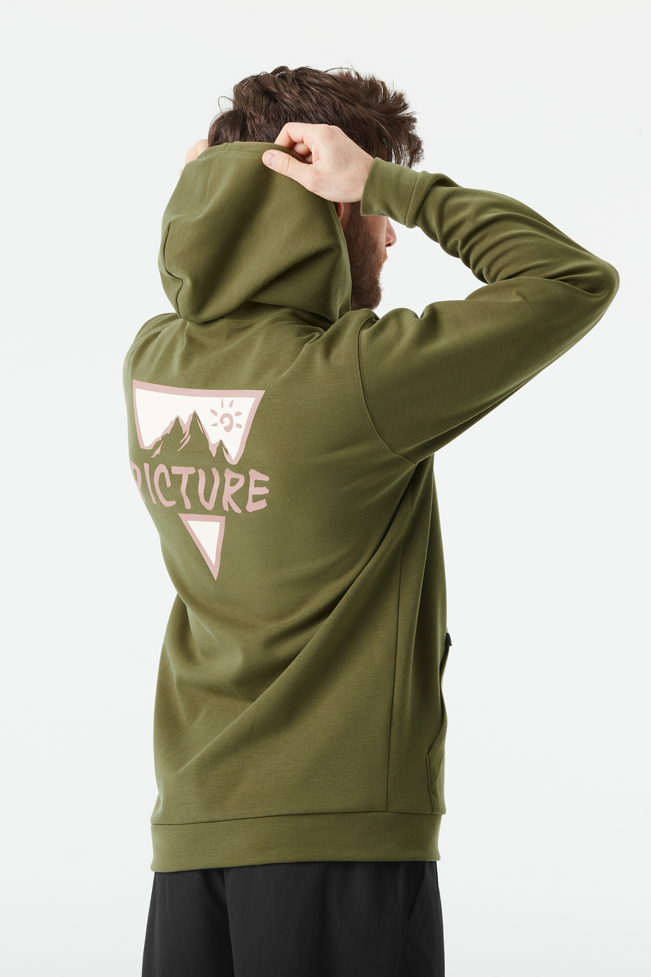 Picture Organic Clothing Men's Pluris Tech Hoodie Tobacco 05