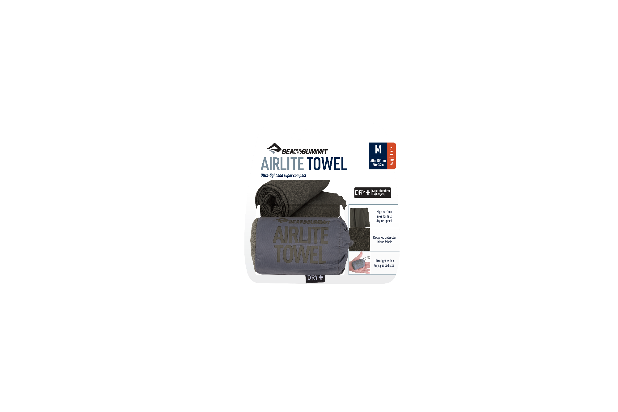 Sea To Summit Airlite Towel M Beluga 03