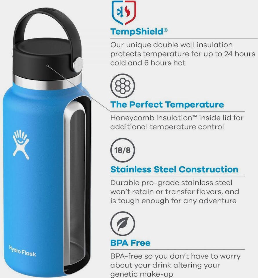 Hydro Flask 64oz Wide Mouth, Flex Cap Musta 02