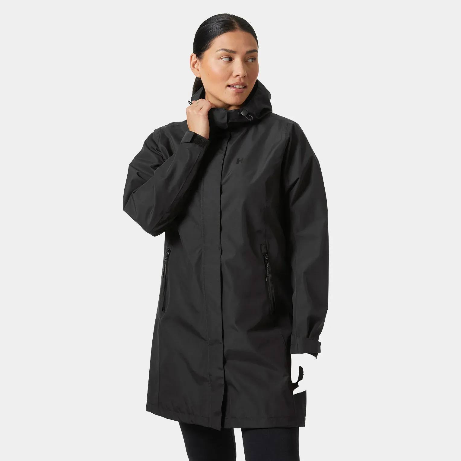 Helly Hansen Women's ACT Voyage Ocean Bound Raincoat Black 02