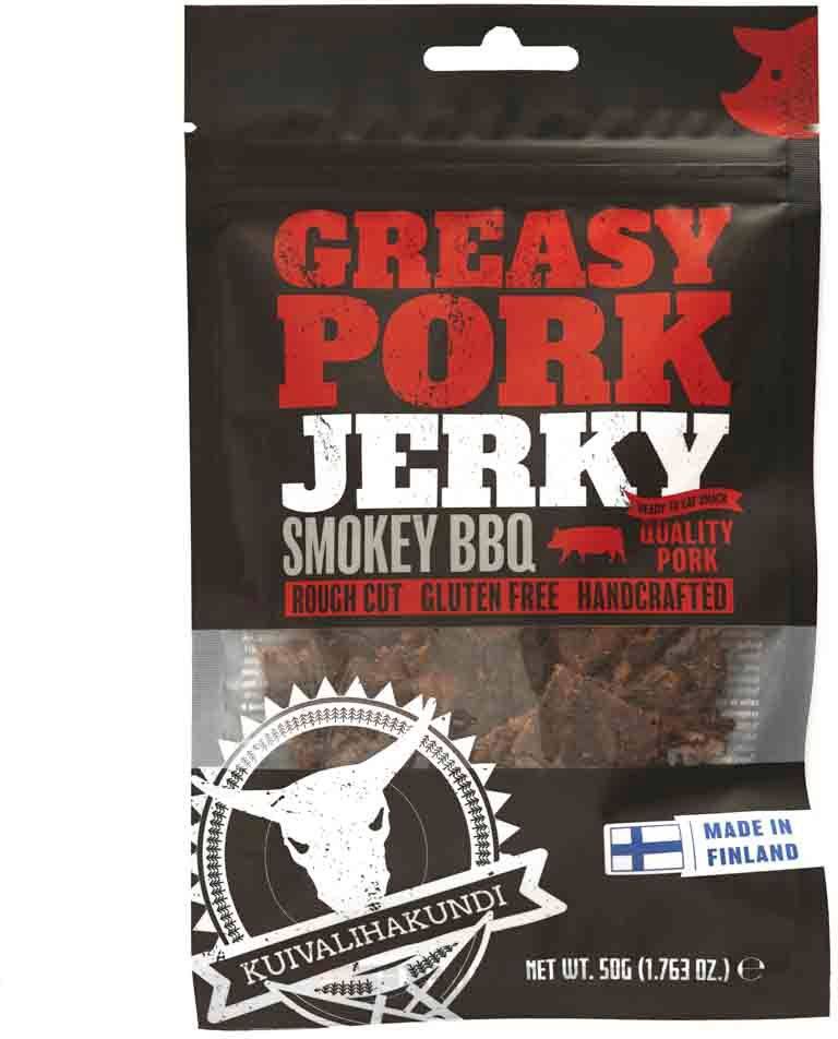 Kuivalihakundi Greasy Pork Jerky Smokey BBQ 50g