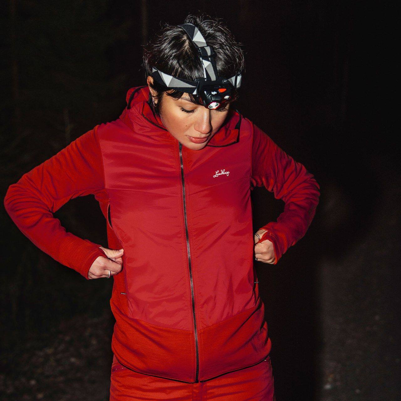 Lundhags Women's Padje Merino Hoodie Red 03