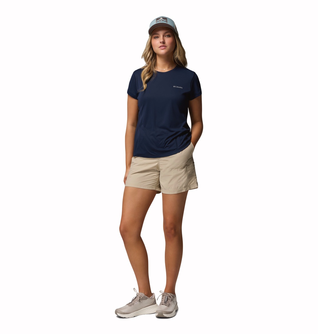 Columbia Women's Zero Rules Light Tee Collegiate Navy, Dark Mountain 06