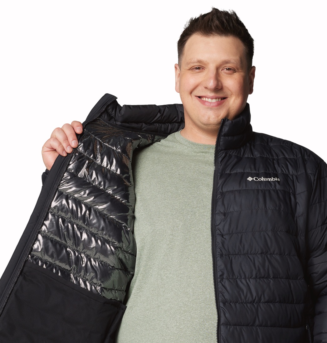 Columbia Men's Powder Lite II Extended Size Jacket - Miesten kevyttoppatakki Musta 04