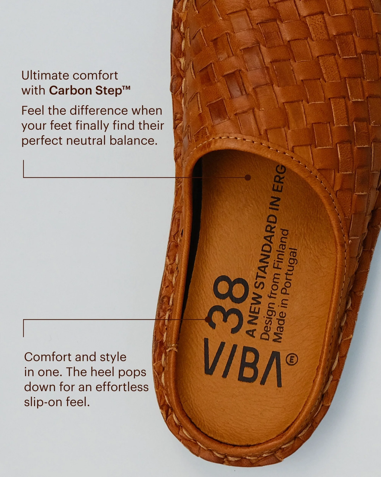 VIBAe Roma Woven Leather Cognac 05