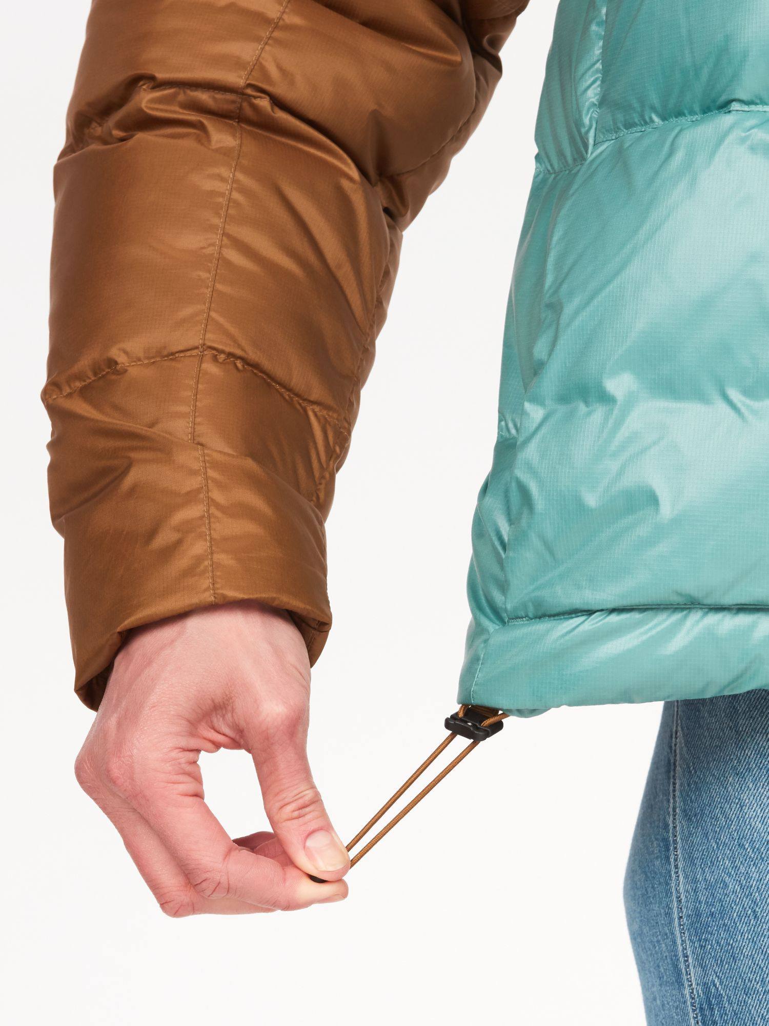 Marmot Women's Guides Down Hoody Ruskea/Turkoosi 04