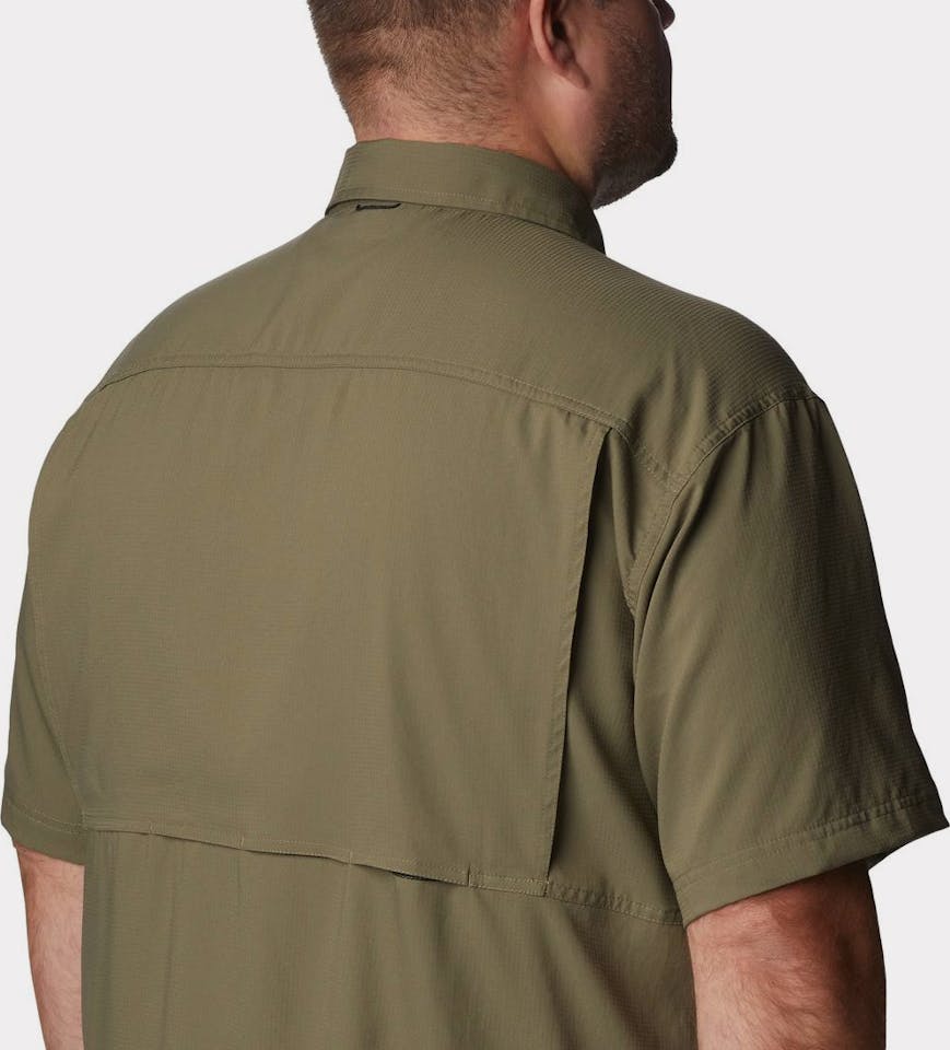 Columbia Men's Silver Ridge Utility Short Sleeve Big Stone Green Heather 03