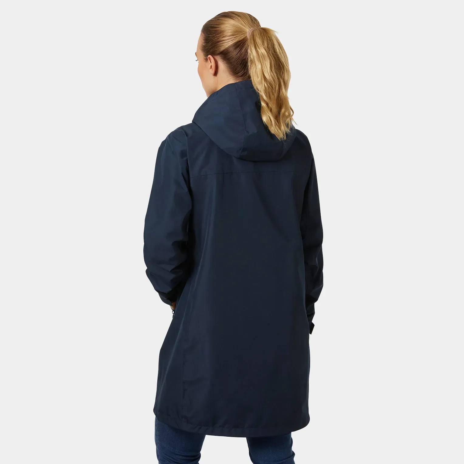Helly Hansen Women's ACT Voyage Ocean Bound Raincoat Navy 03