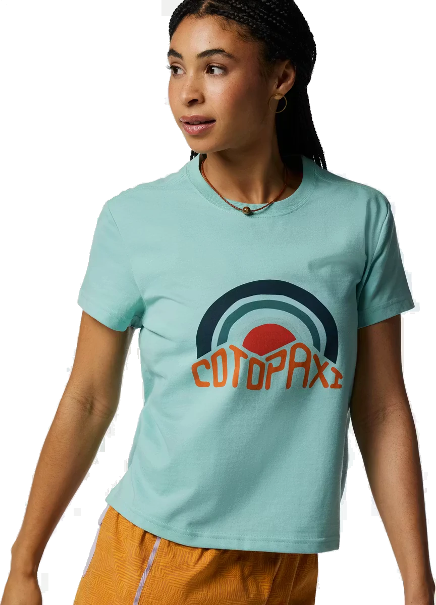 Cotopaxi Women's Sunset Embers Tee Pool Blue 01