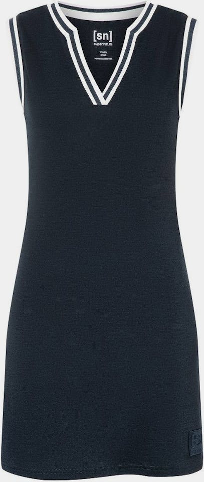 Supernatural Women's Ory Bio Dress Blueberry/Valkoinen 01