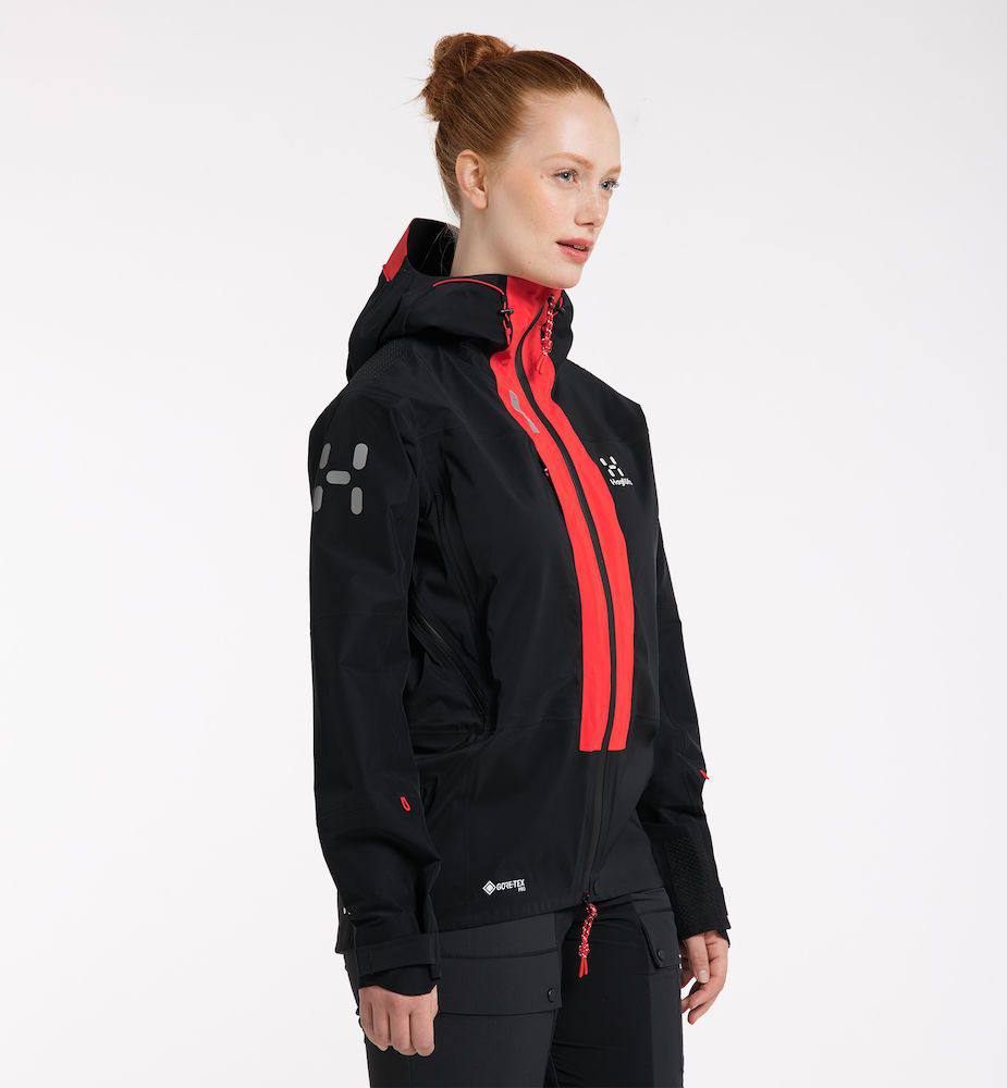 Haglöfs Women's L.I.M ZT Mtn GTX PRO Jacket Musta / Punainen 03