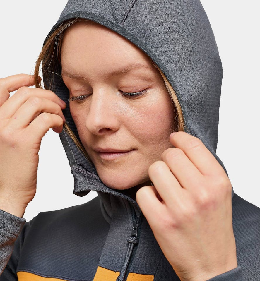 Haglöfs Women's Flash Mid Hood Magnetite / Sunny yellow 06
