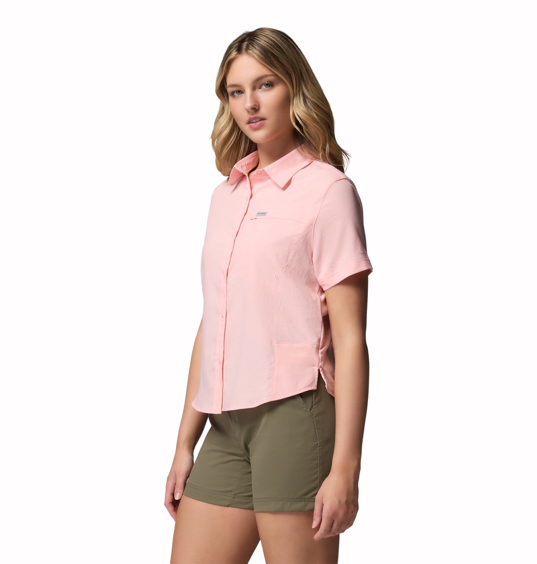 Columbia Women's Silver Ridge Utility II Short Sleeve Shirt Pink Sand 02