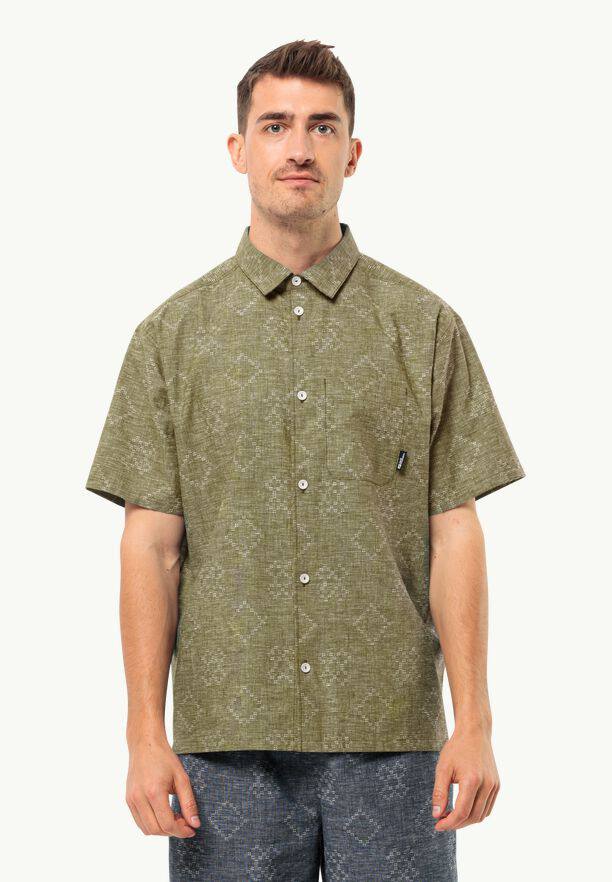 Jack Wolfskin Men's Karana Shirt SS Leaf Green 02