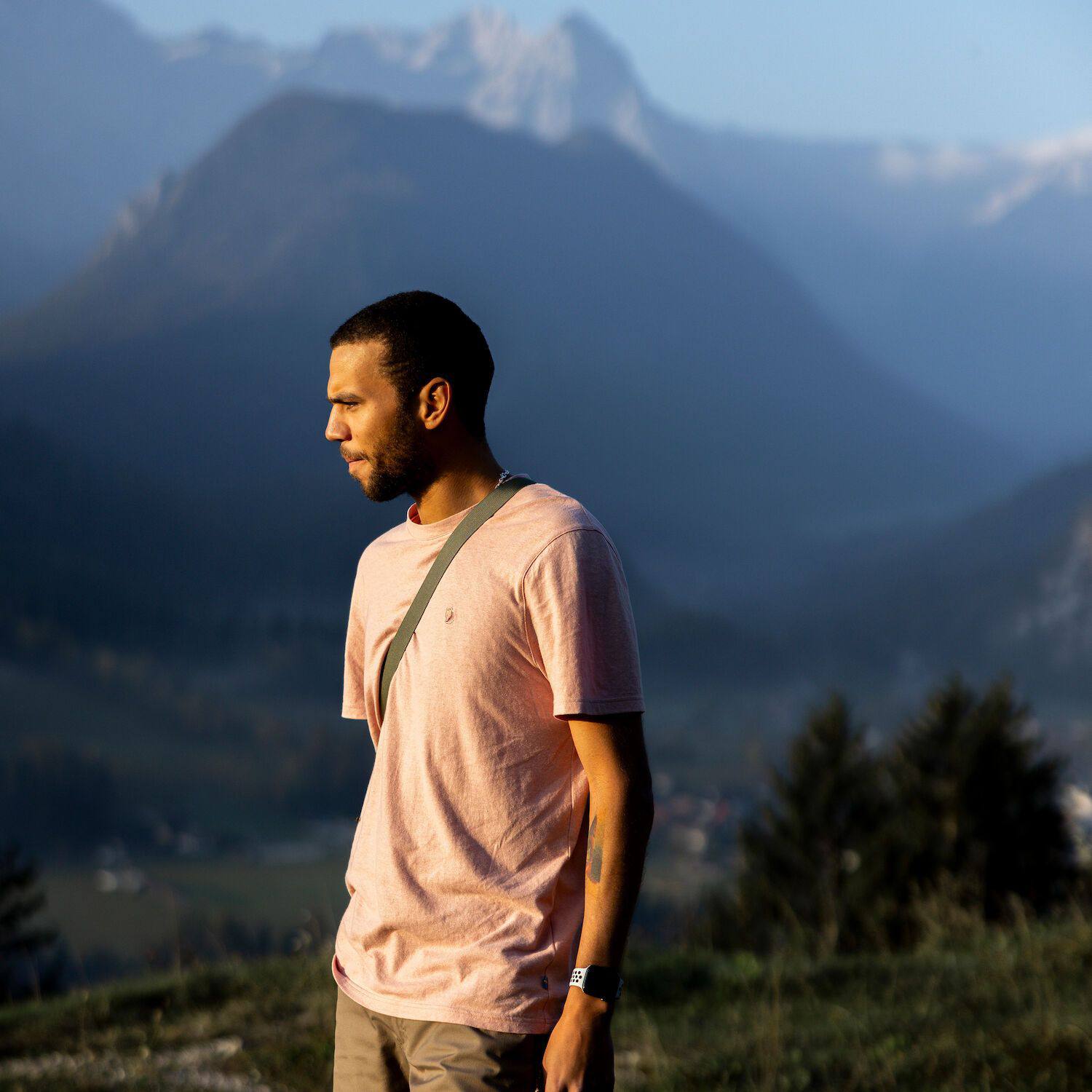 Fjällräven Men's Hemp Blend Tee Pink Rose 11