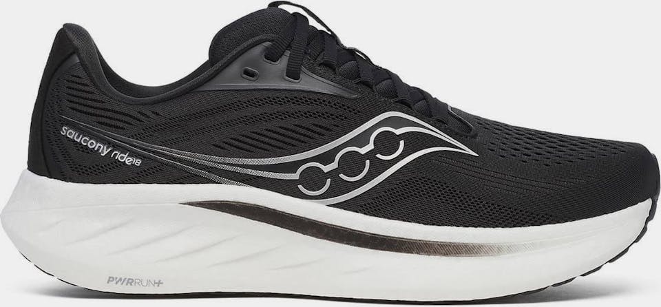 Saucony Men's Ride 18 Wide Black / White 01