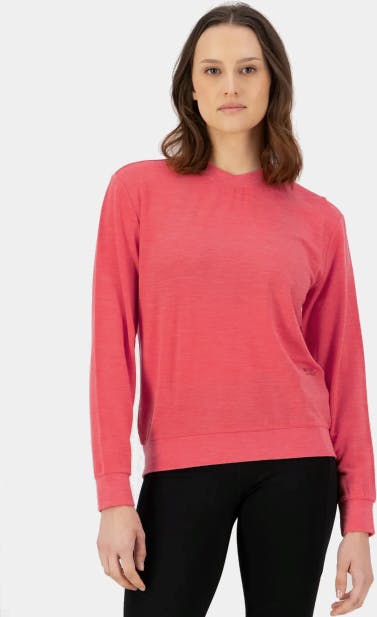 Mons Royale Women's Horizon Merino Crew Watermelon 01