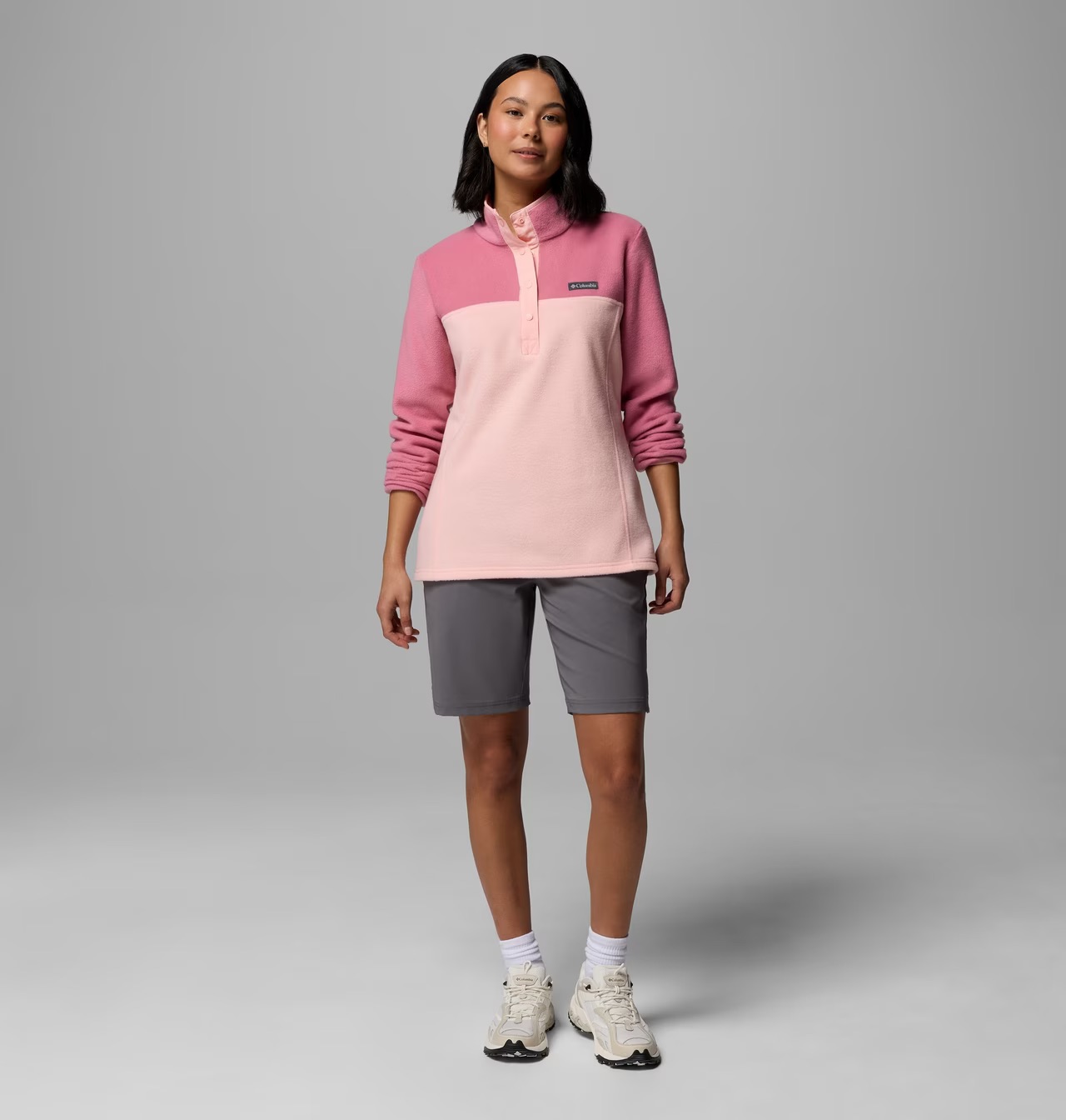 Columbia Women's Benton Springs Half Snap Pullover Fleece II Pink Sand, Rosette 04