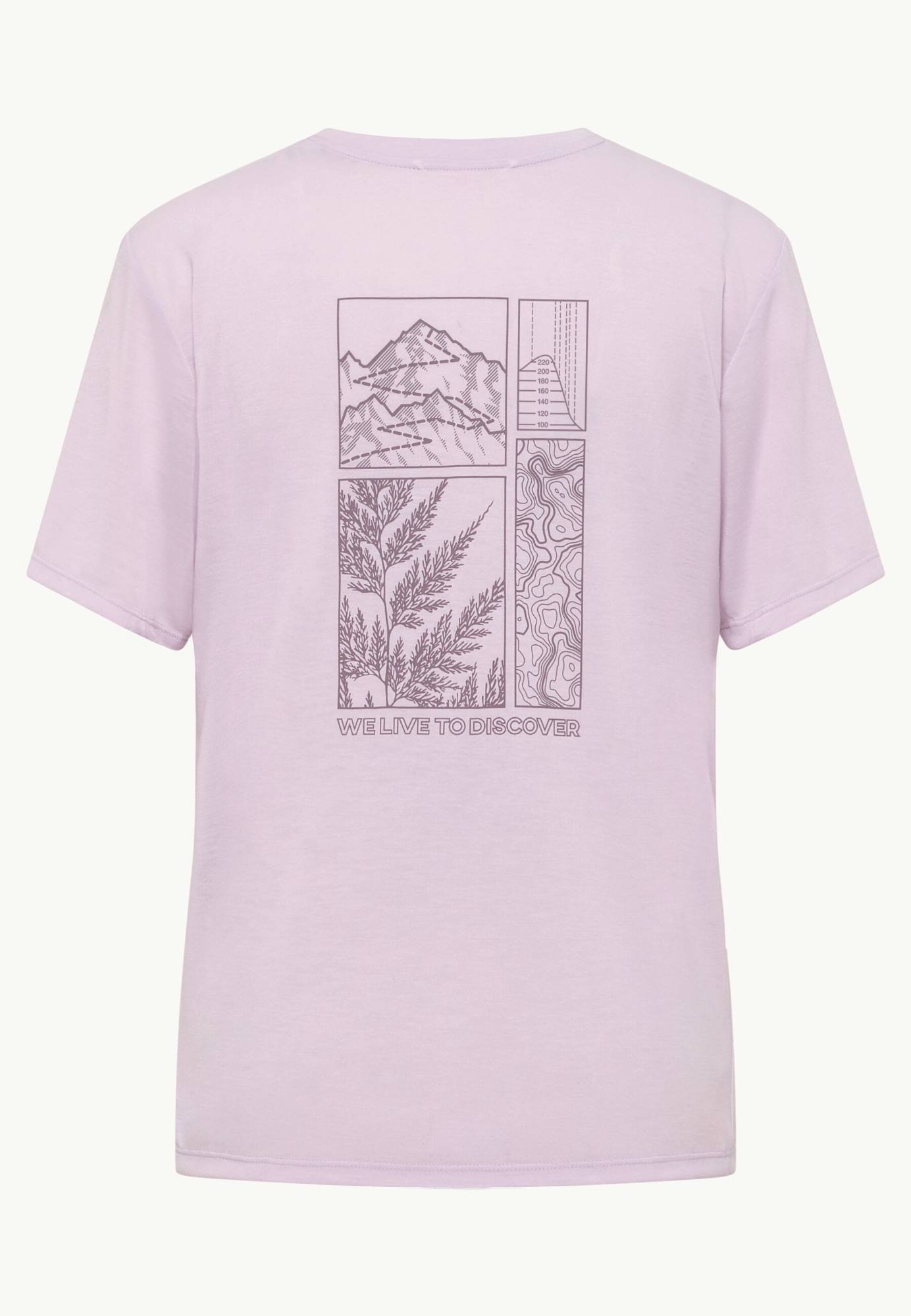 Jack Wolfskin Women's Vonnan Graphic Tee Pale Lavender 06