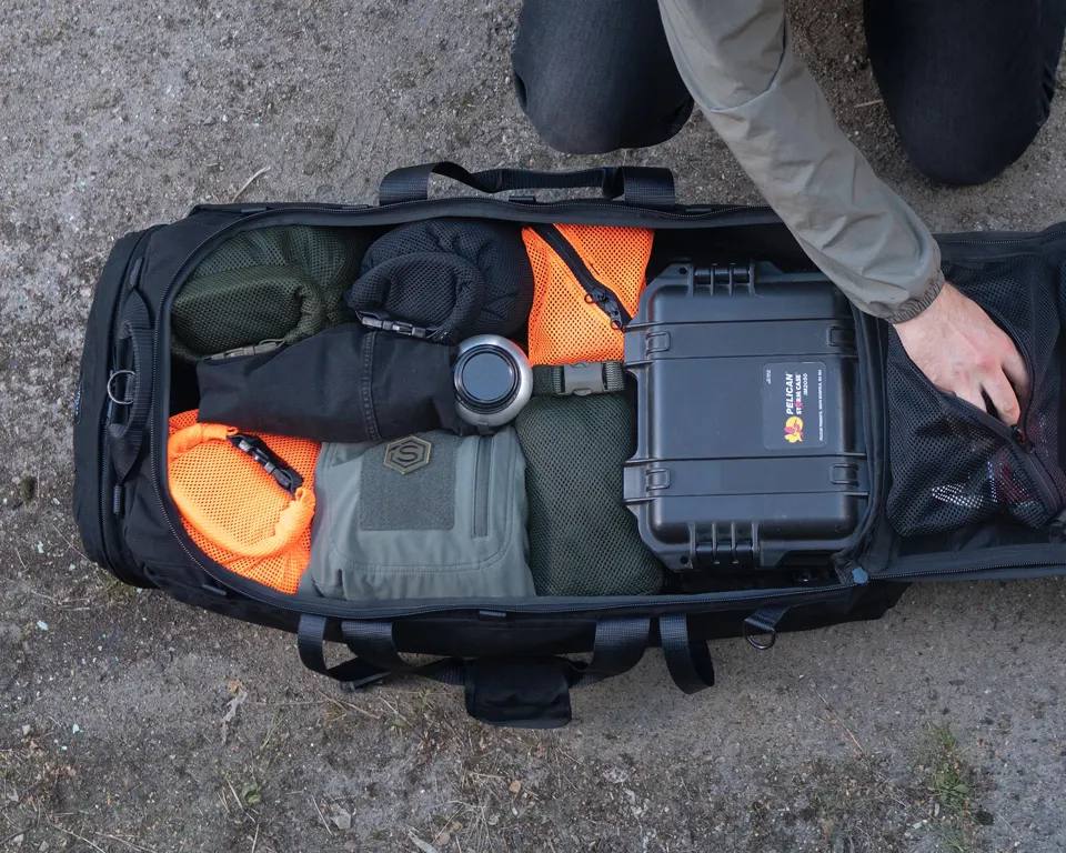 Savotta Rolltop Stuffsack, mesh, 40L Black 07