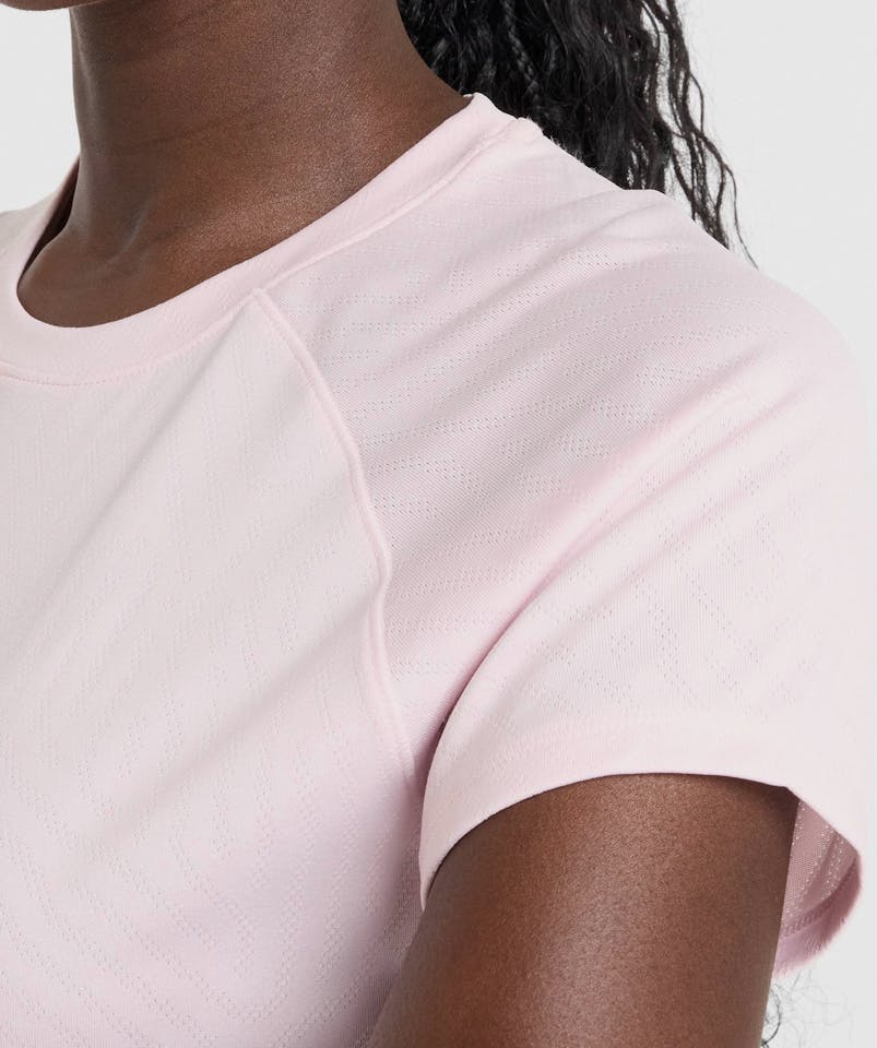 New Balance Women's Seasonal Jacquard Tee Pink Rose 10