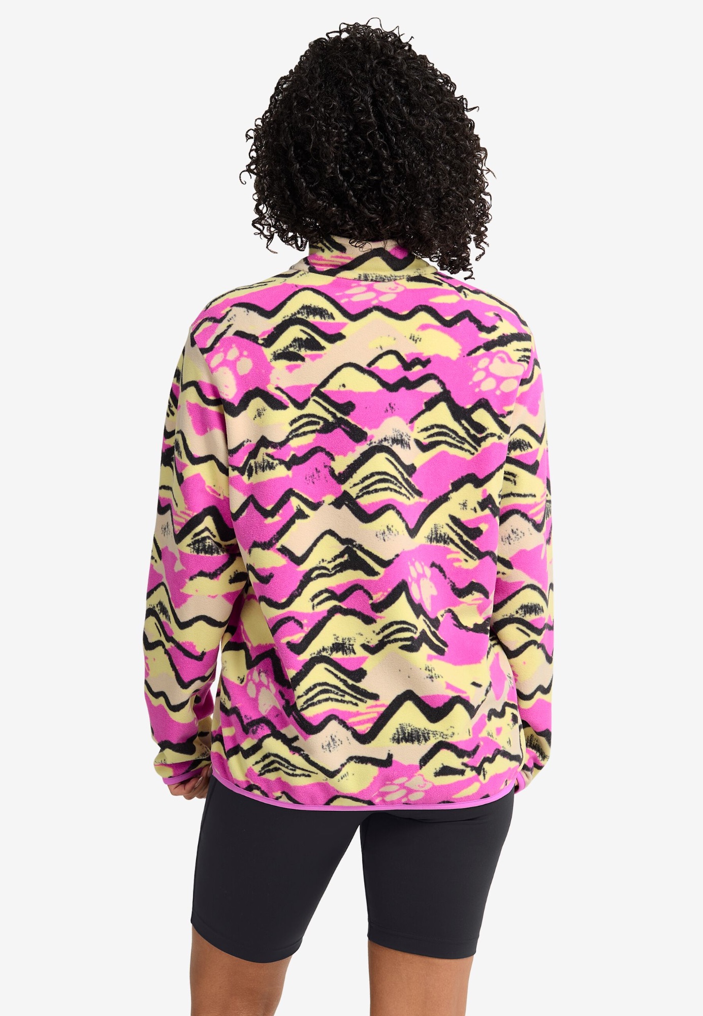 Jack Wolfskin Women's Paw Era 100 Print Half Zip Foxglove 02