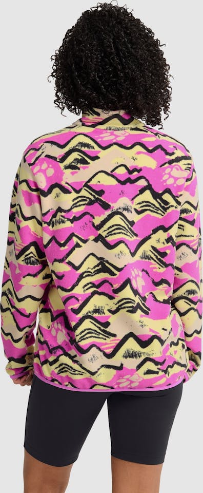 Jack Wolfskin Women's Paw Era 100 Print Half Zip Foxglove 02