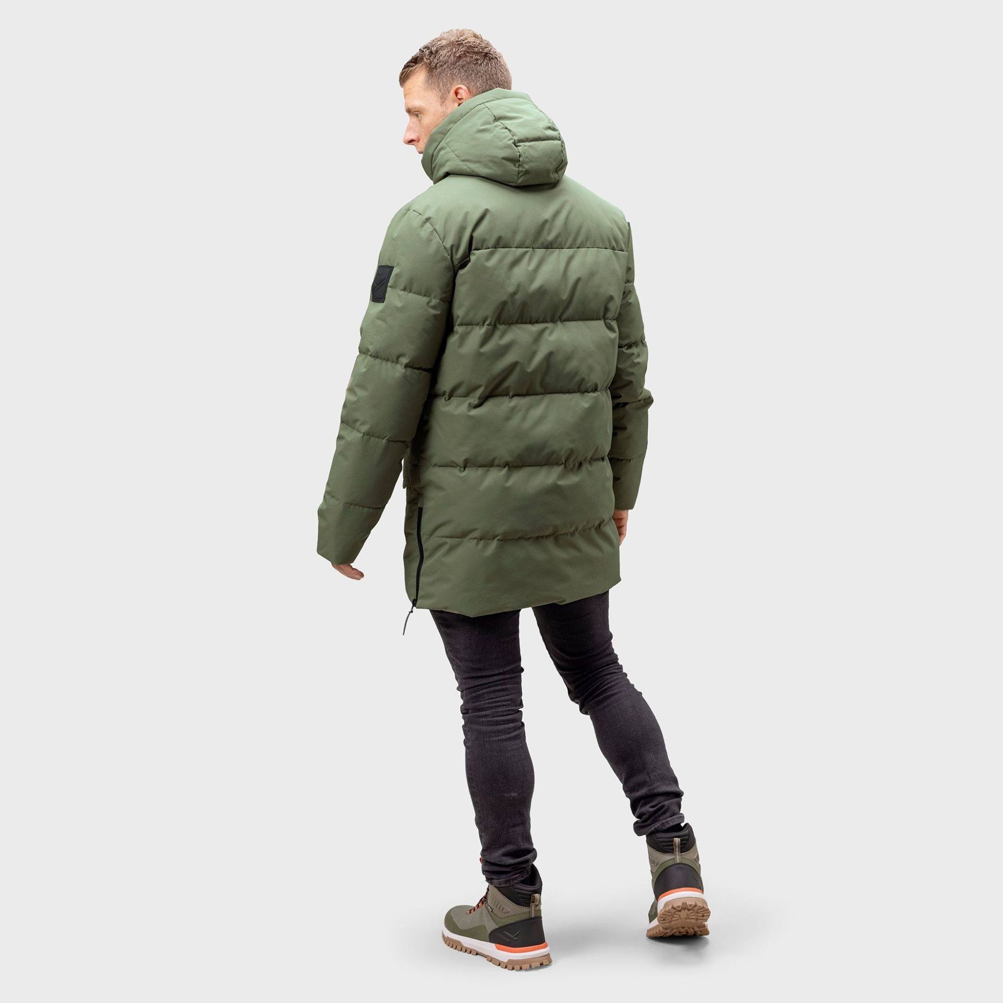 Halti Men's Linjat Puffer Parka - Miesten talvitakki Leaf Green 02