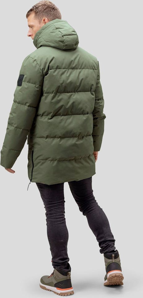 Halti Men's Linjat Puffer Parka Leaf Green 02