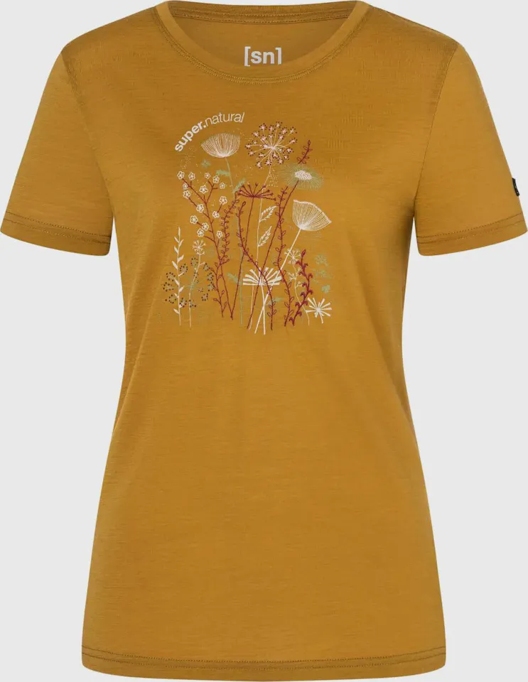 Supernatural Women's Rock Flowers Tee Tobacco 01