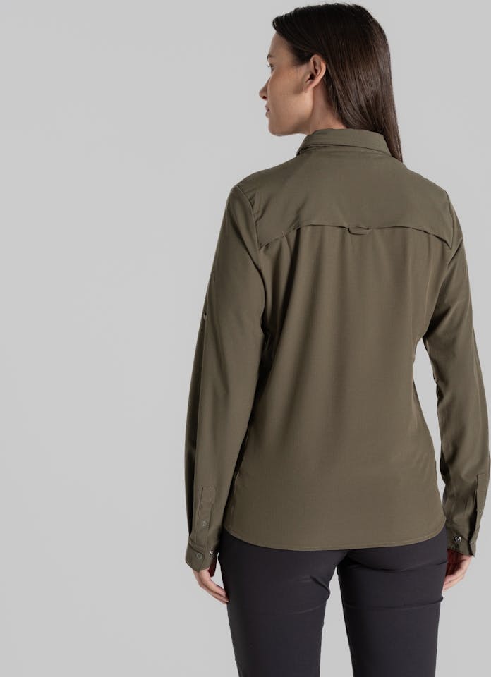 Craghoppers Women's Nosilife Pro III Long Sleeve Shirt Olive 02