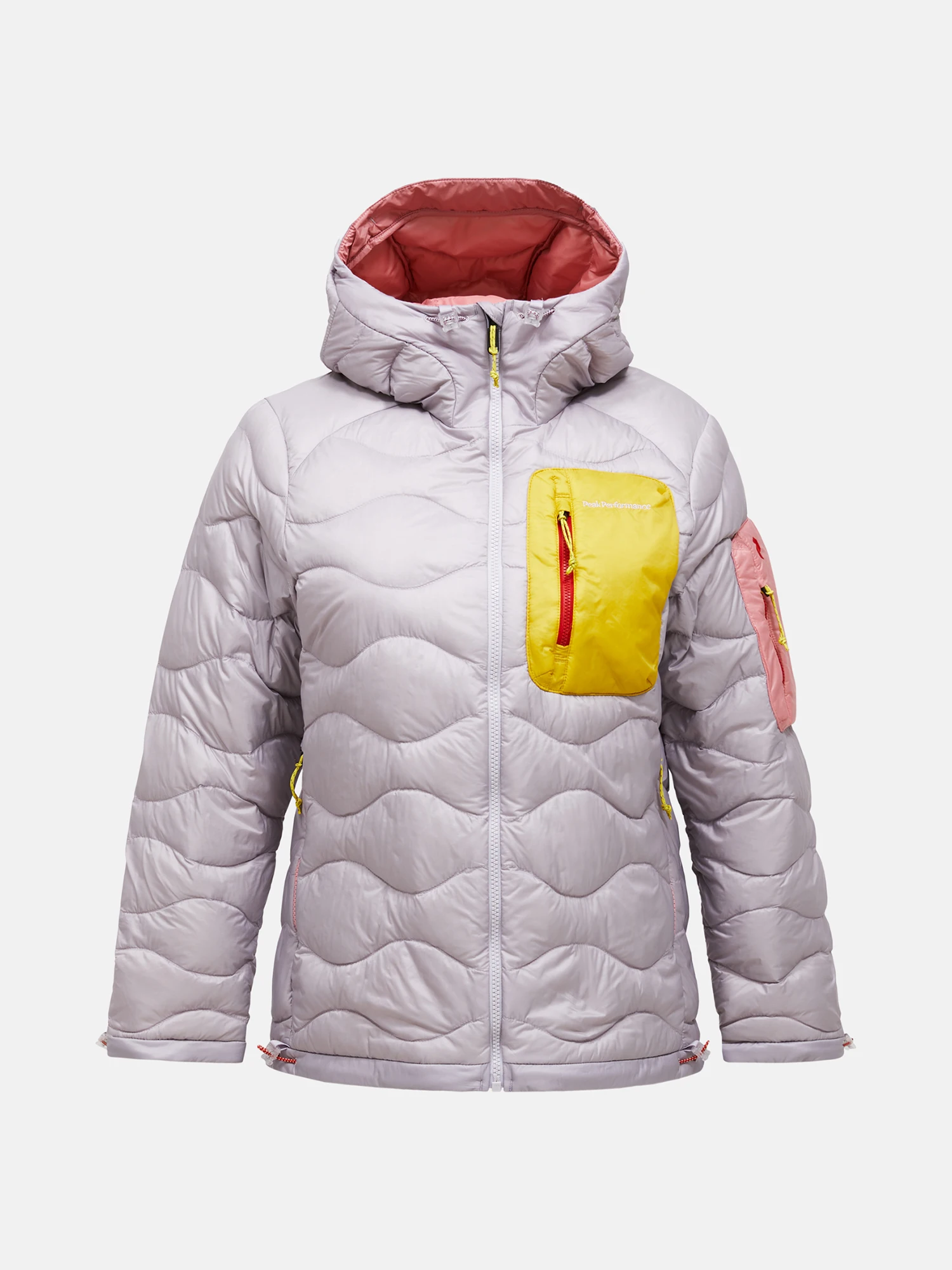 Peak Performance Women's Helium Utility Down Hood - Naisten kevytuntuvatakki Misty lavender / canary lime 09