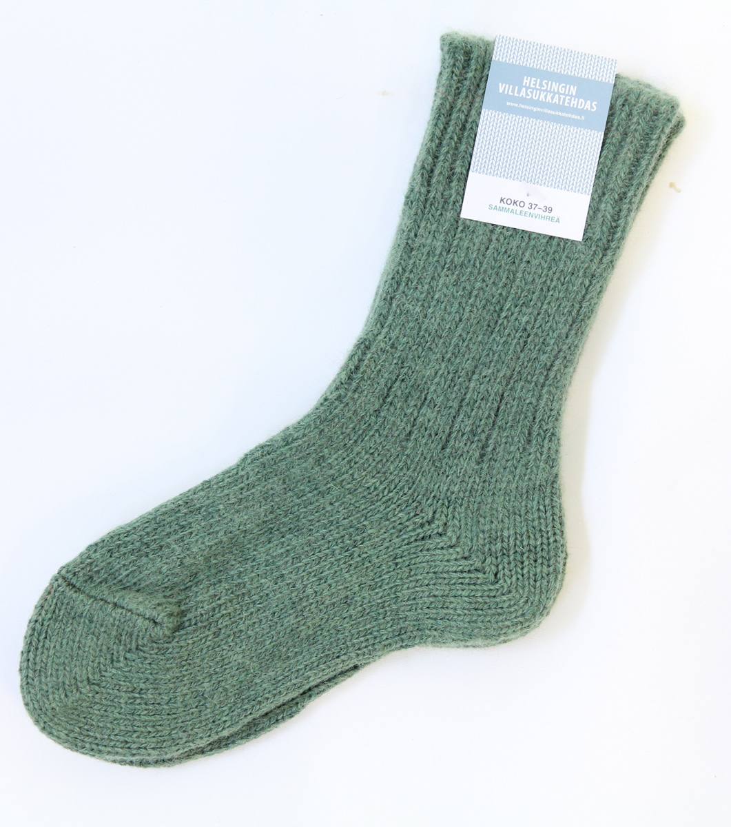 Helsingin Villasukkatehdas Wool socks Dark green 01