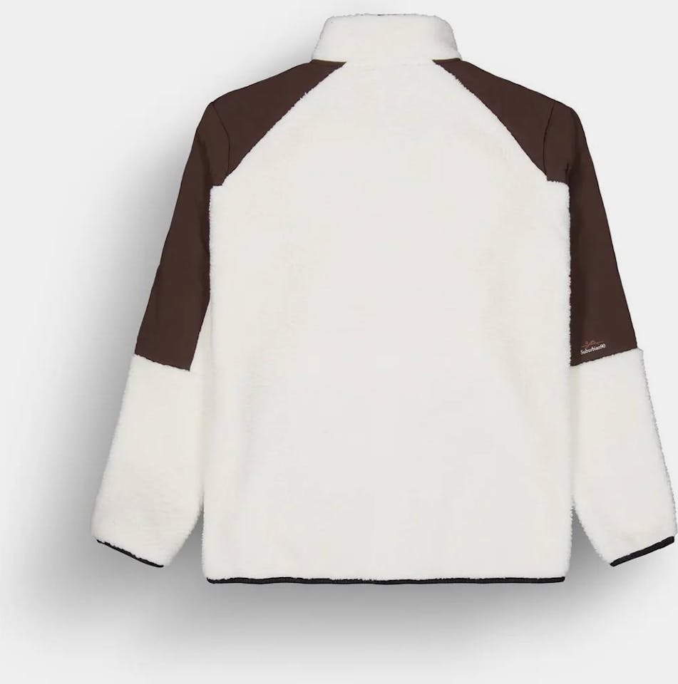 Picture Organic Clothing Quilchena Zip Fleece Valkoinen-Ruskea 02