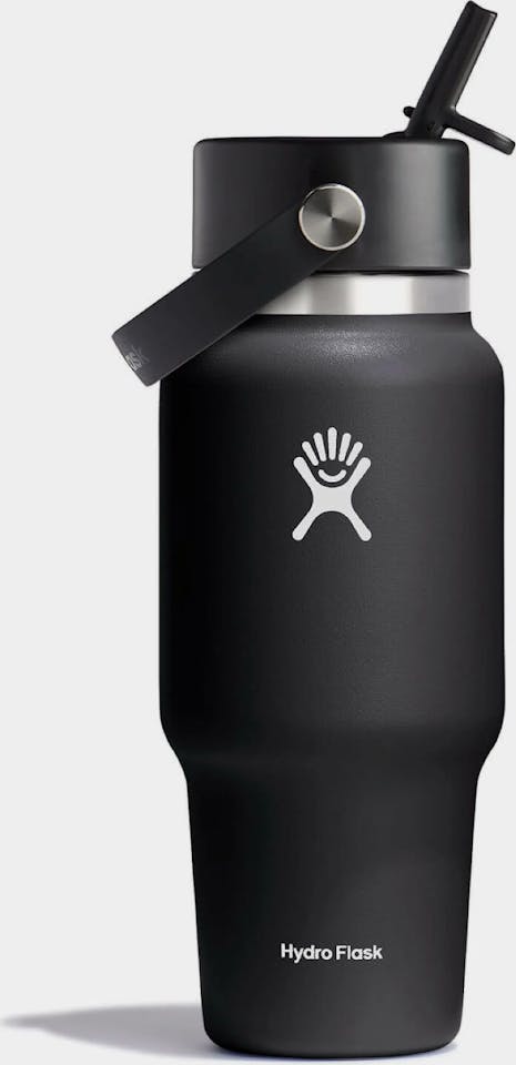 Hydro Flask 24oz Wide Flex Straw Travel Bottle Black 01