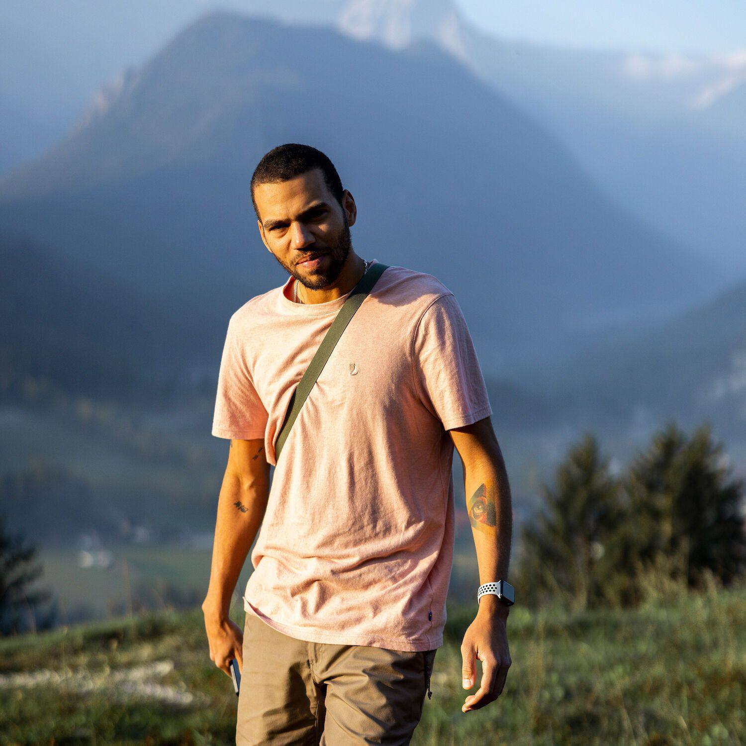 Fjällräven Men's Hemp Blend Tee Pink Rose 10