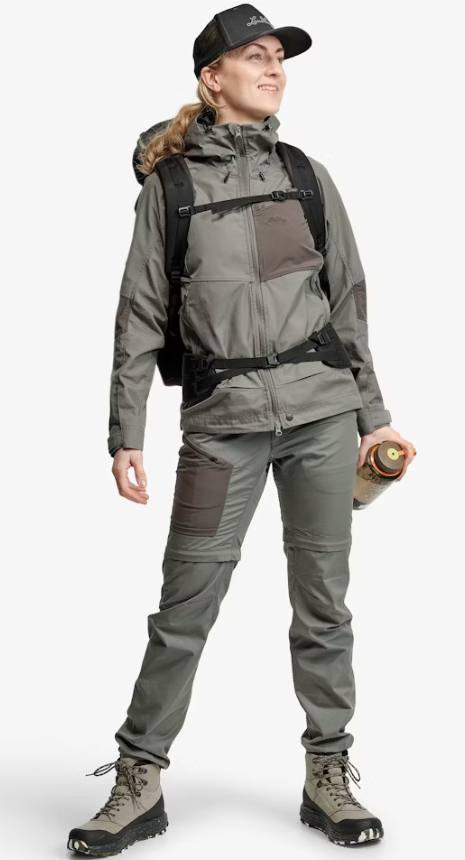 Lundhags Women's Tived Zip-Off Pant Aloe Green / Forest Green 03