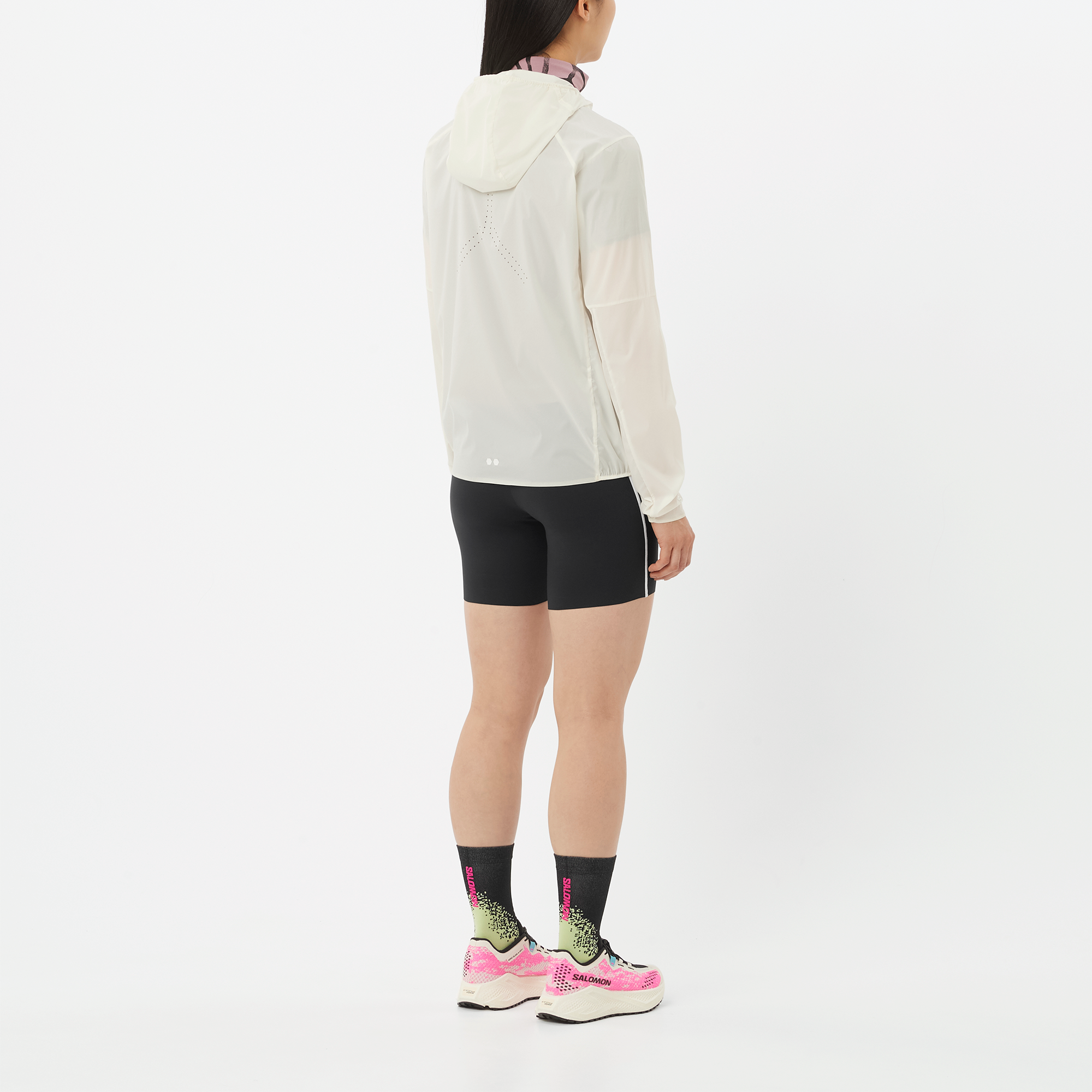 Salomon Women's Aero Glide 4 GRVL Vanilla Ice/Knockout Pink/Blac 04