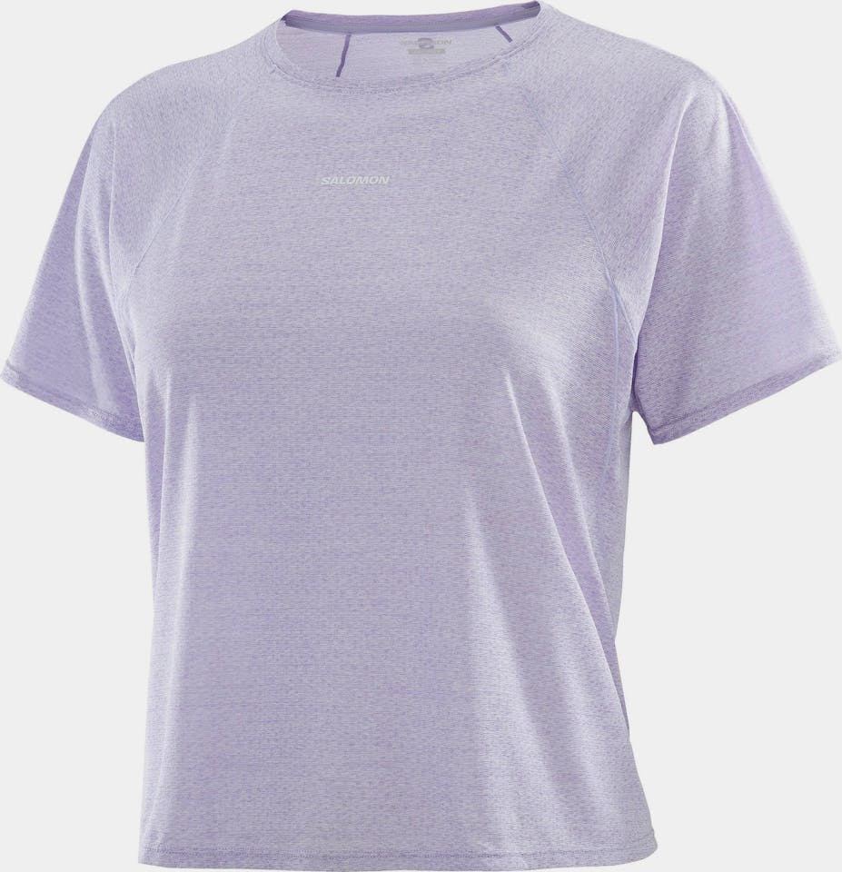 Salomon Women's Shakeout Air Crop Tee Cosmic Sky 01