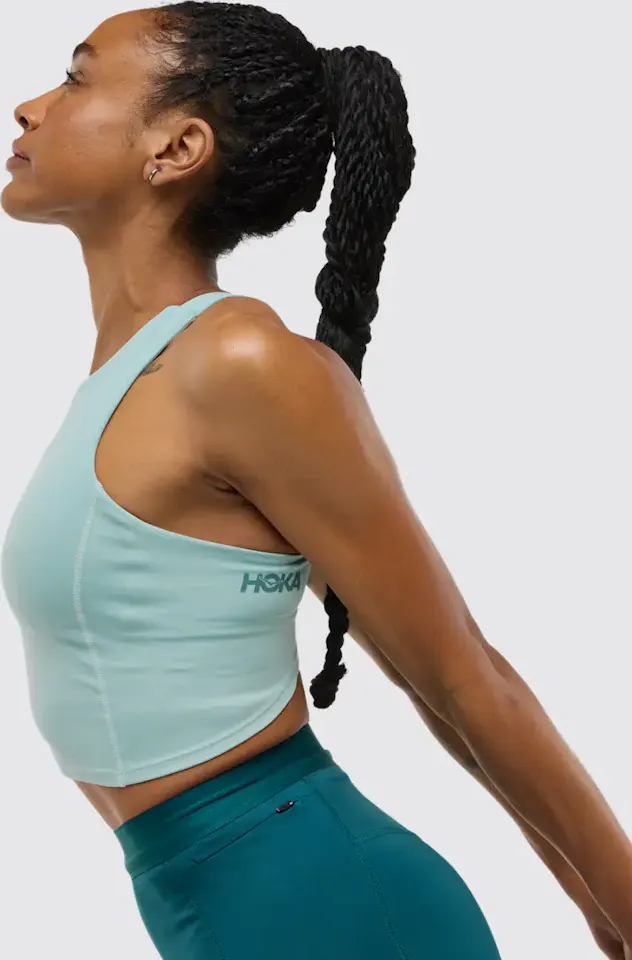 Hoka Women's Elaro Crop Bra Vaaleansininen 04