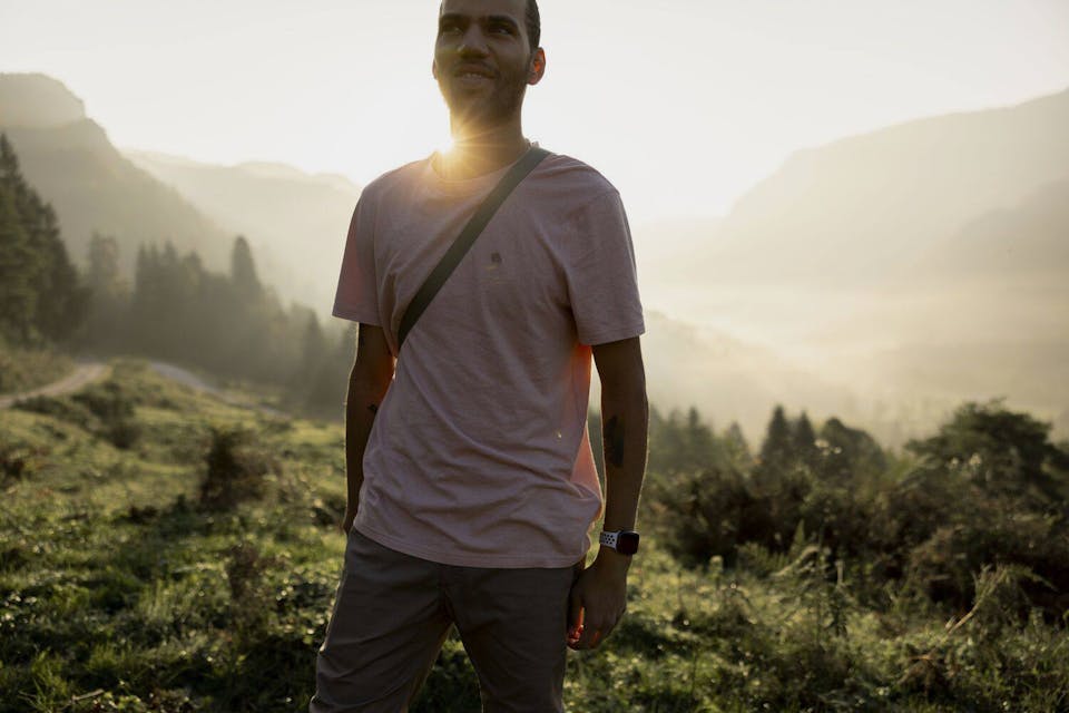 Fjällräven Men's Hemp Blend Tee Pink Rose 06