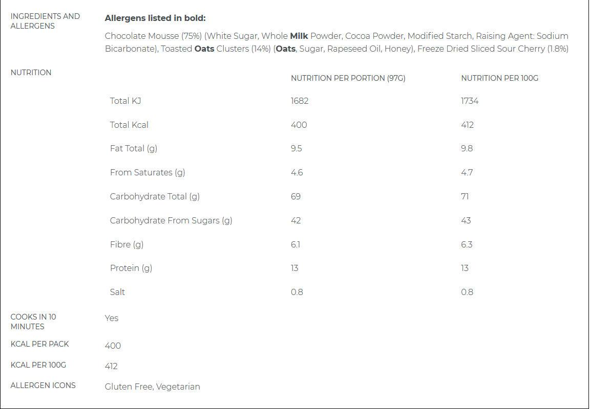 Summit To Eat Chocolate Mousse With Granola & Cherry  02