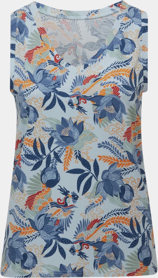 Sherpa Women's Neha V-neck Tank Seaport Blue Peacock 04