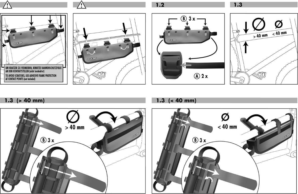 Ortlieb Frame-pack RC Toptube Dark Sand 10